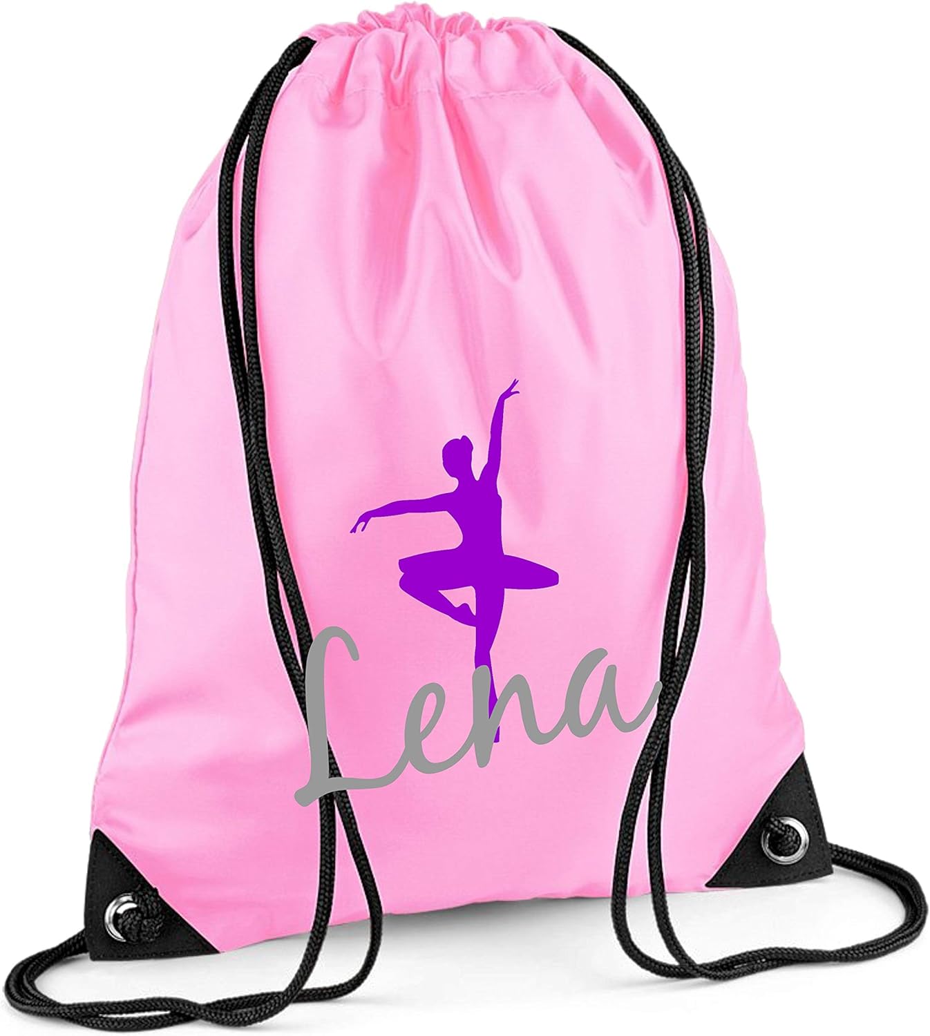 Turnbeutel mit Namen | inkl. NAMENSDRUCK | Motiv Ballett-Tänzerin ...